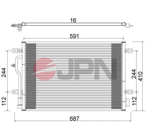 Condenser, air conditioning 60C9075-JPN