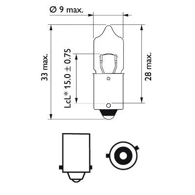 Bulb, direction indicator 12036CP