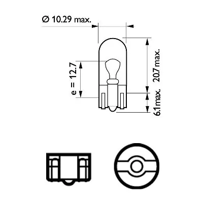 Bulb, direction indicator 12961CP