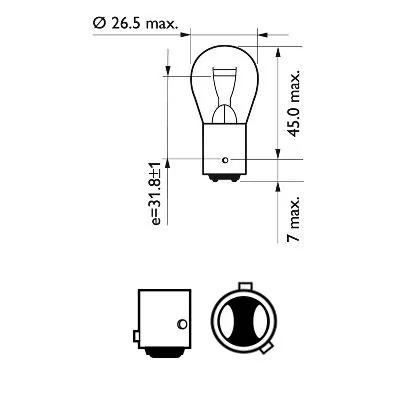 Bulb, stop/tail light 12594B2