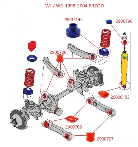 Mounting, control/trailing arm 2900707-00/80SHA