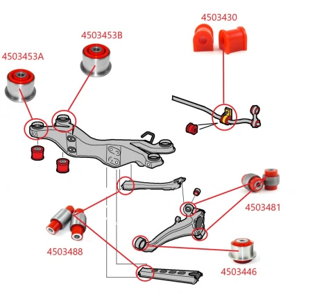 Mounting, control/trailing arm 4503481-00/80SHA