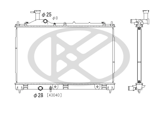 Radiator, engine cooling PL033330