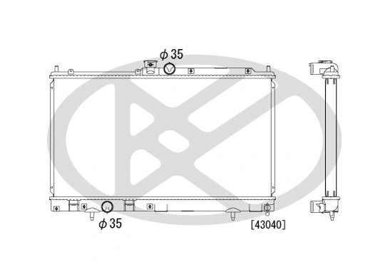 Radiator, engine cooling PL031610