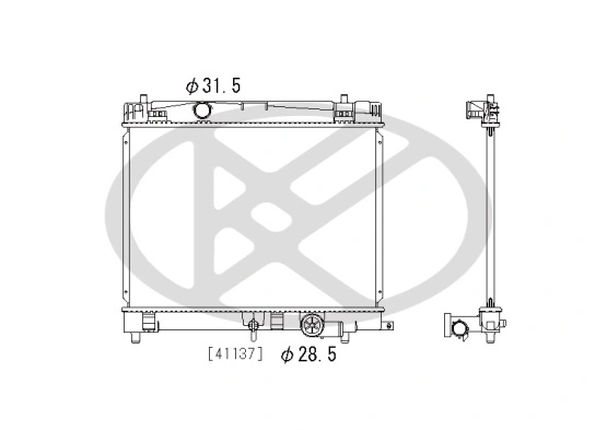 Radiator, engine cooling PL012511