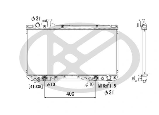 Radiator, engine cooling PL010402