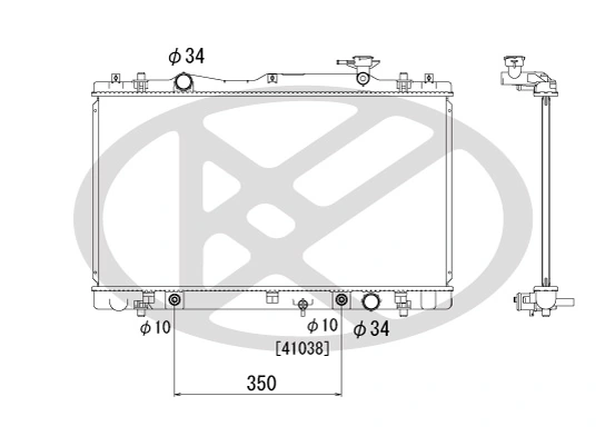 Radiator, engine cooling PL102536