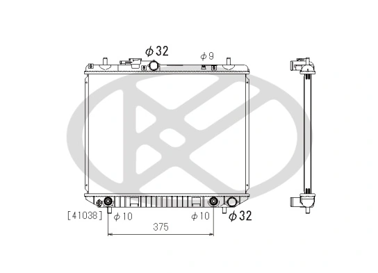 Radiator, engine cooling PL072416R