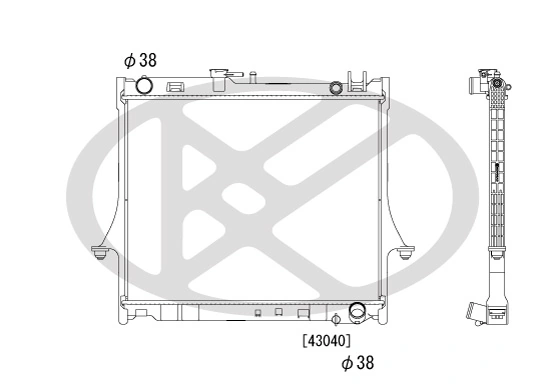 Radiator, engine cooling PL052084