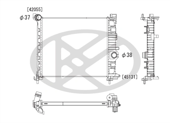 Radiator, engine cooling PL462795
