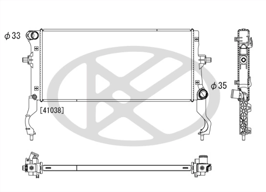 Radiator, engine cooling PL813649
