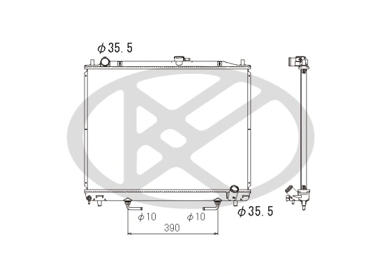Radiator, engine cooling PL032072R