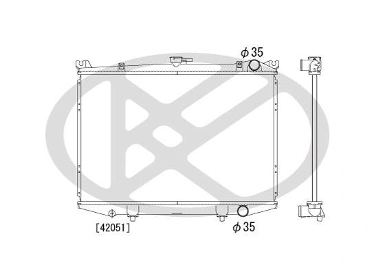 Radiator, engine cooling PL020504