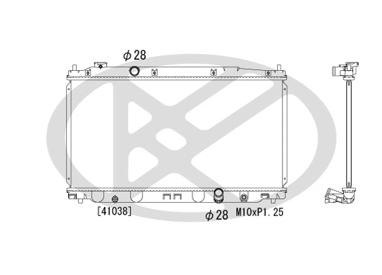 Radiator, engine cooling PL082131