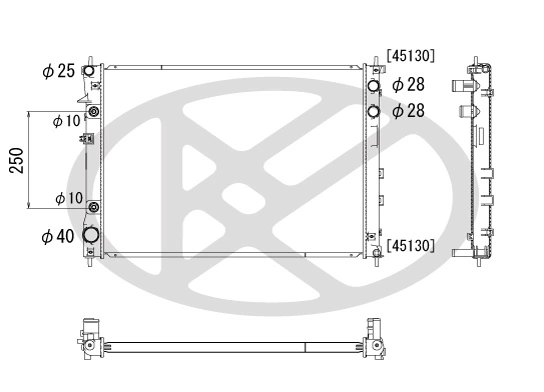 Radiator, engine cooling PL091877