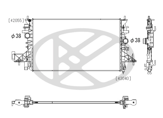 Radiator, engine cooling PL463507