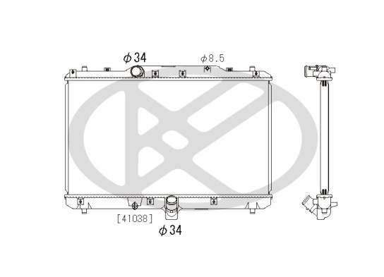 Radiator, engine cooling PL102048R