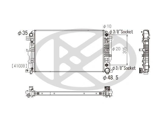 Radiator, engine cooling PL412670