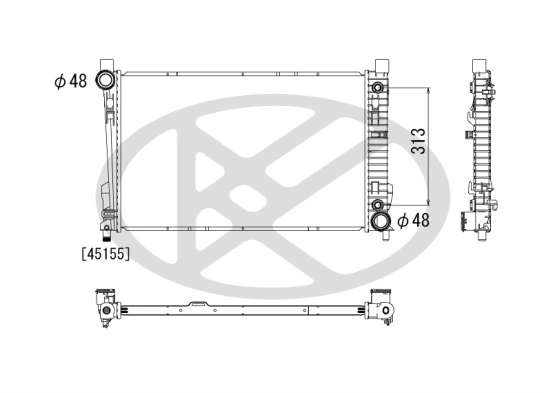 Radiator, engine cooling PL412919R