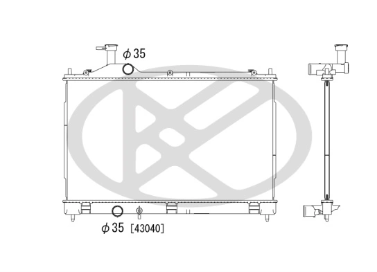 Radiator, engine cooling PL032873