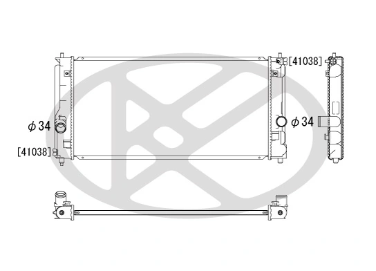 Radiator, engine cooling PL010929