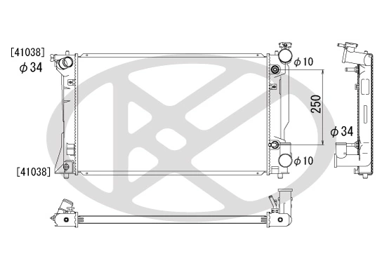 Radiator, engine cooling PL011669