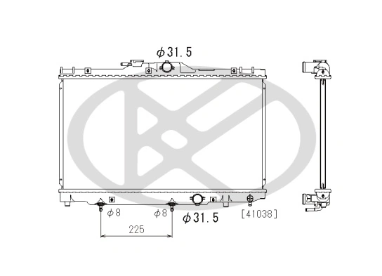 Radiator, engine cooling PL010653
