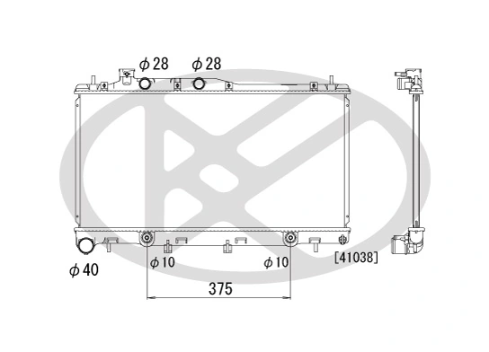 Radiator, engine cooling PL091780