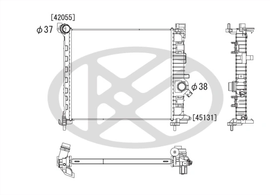 Radiator, engine cooling PL462794