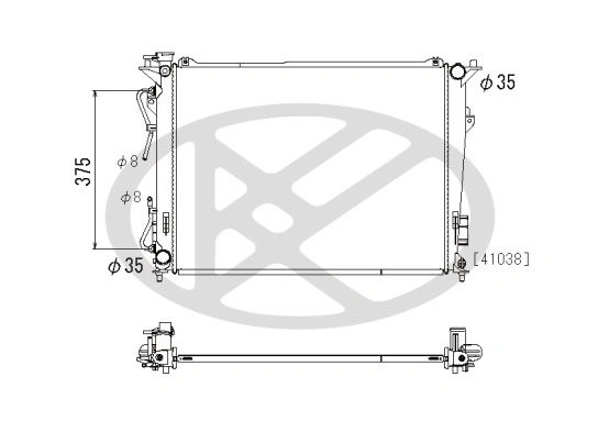 Radiator, engine cooling PL812385