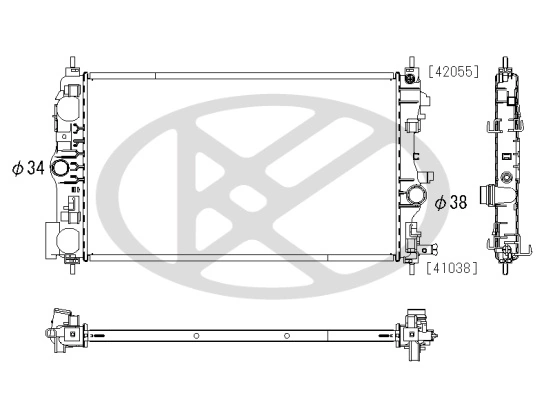 Radiator, engine cooling PL463572