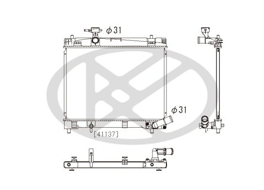 Radiator, engine cooling PL012628