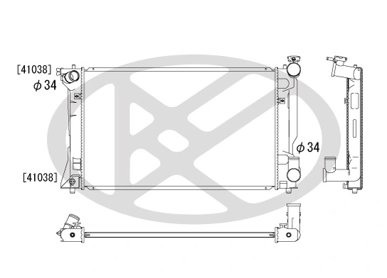 Radiator, engine cooling PL011667