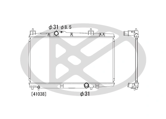 Radiator, engine cooling PL011929