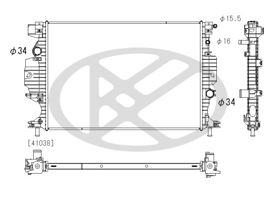 Radiator, engine cooling PL323421