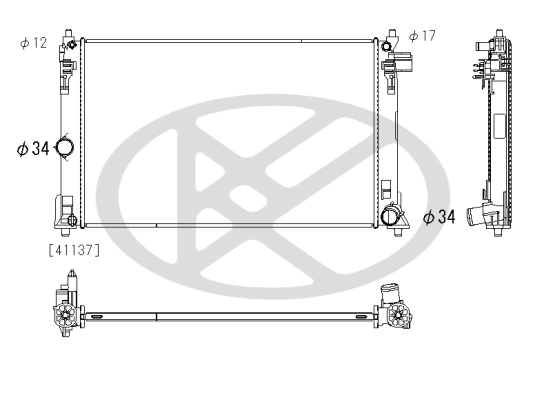 Radiator, engine cooling PL013465