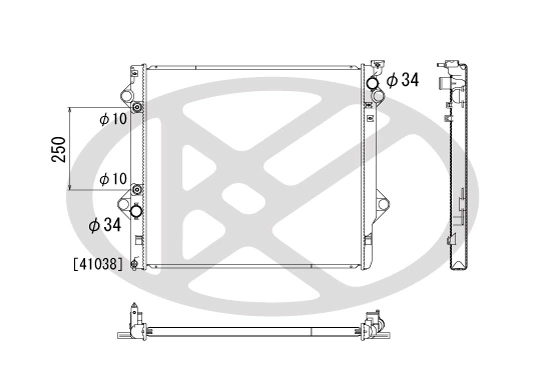 Radiator, engine cooling PL011846R