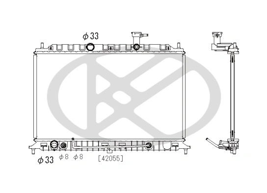 Radiator, engine cooling PL822455