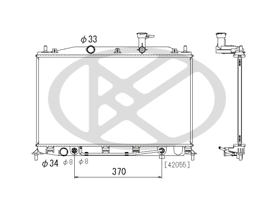 Radiator, engine cooling PL812387