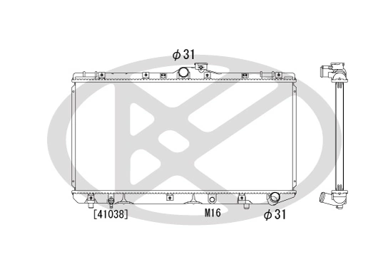 Radiator, engine cooling PL010287T