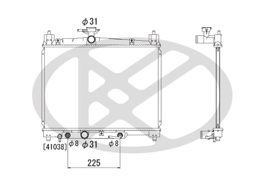 Radiator, engine cooling PL011606