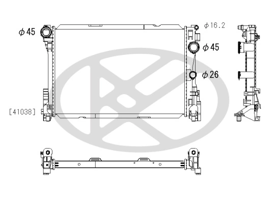 Radiator, engine cooling PL413011