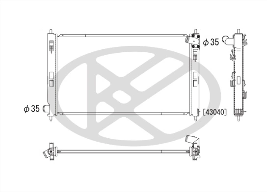 Radiator, engine cooling PL032036