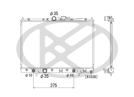 Radiator, engine cooling PL031281R