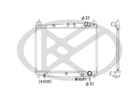 Radiator, engine cooling PL010862