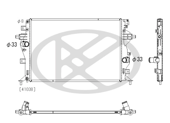 Radiator, engine cooling PL823454