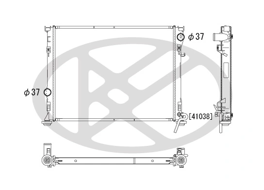 Radiator, engine cooling PL331812