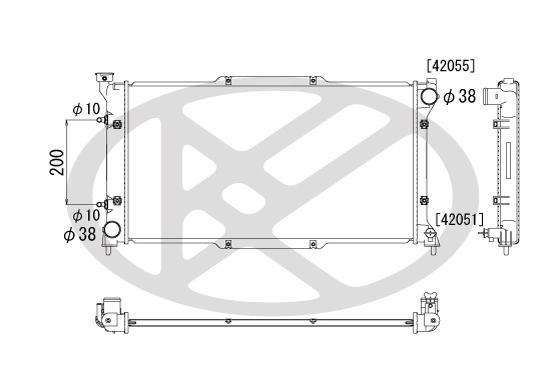 Radiator, engine cooling PL090501
