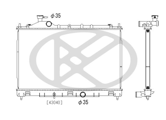 Radiator, engine cooling PL033596