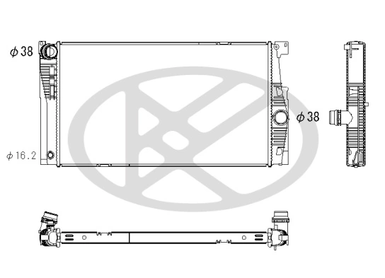 Radiator, engine cooling PL423611